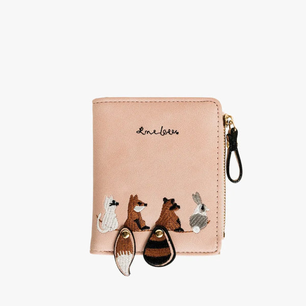 Renah Embroidered Vegan Leather Bifold Wallet